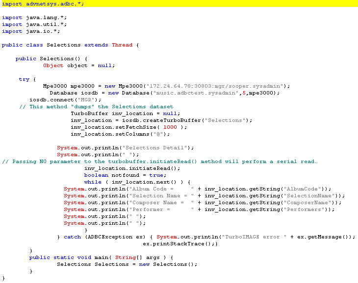 Java Simple Test Program